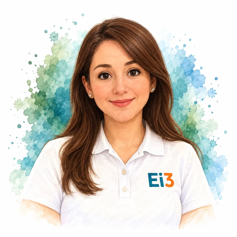 Retrato en acuarela de Paulina Martínez, Directora de Operaciones de Evolución i3